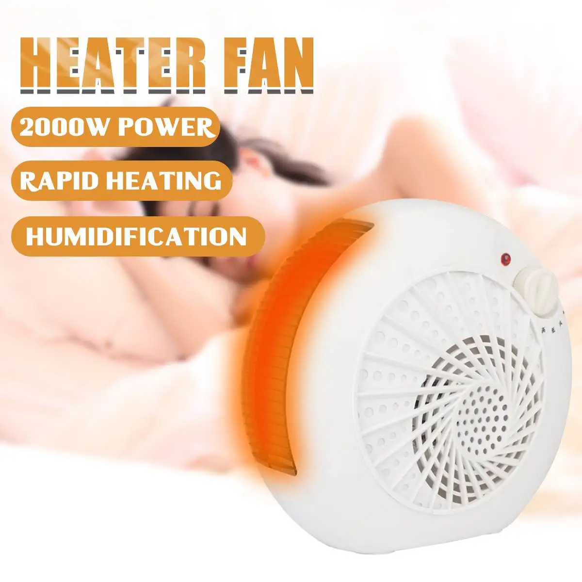 

2000w Mini Portable Electric Heater Desktop Heating Warm Air Fan Home Office Wall Handy Air Heater Bathroom Radiator Warmer Fan