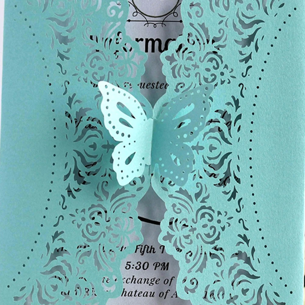 Polytree Invitation Card Covers 20Pcs Hollow Lace Floral Card Cover for Valentine's day Birthday Bu - 4000266009033