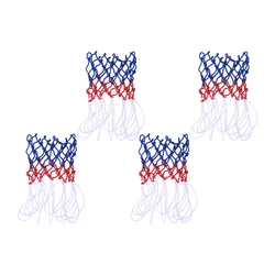 4Pcs Tricolor Nylon Braided Nets Regular Size Nets Professional Basketball Nets