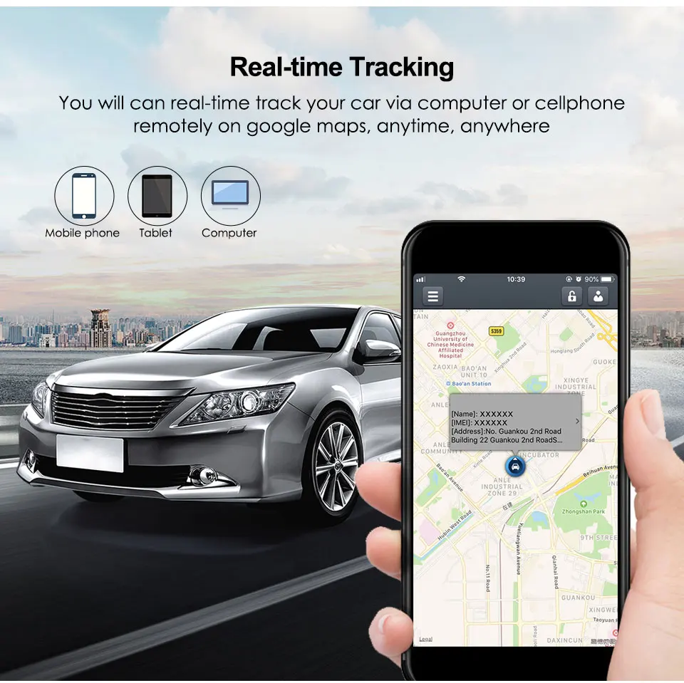Мини трекер для автомобиля GPS мотоцикла 311 отрезан от топлива автомобильный в