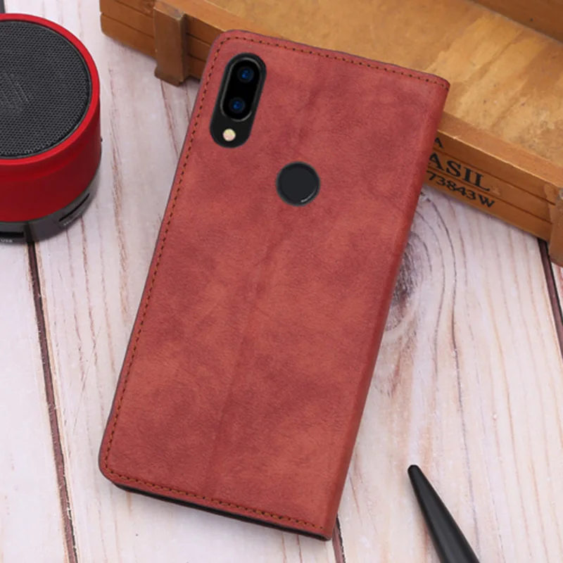 Флип-чехол для телефона для Xiaomi 5 5S 8 9 9T A1 A2 A3 Lite max 3 Poco F1 холст текстура чехол для Redmi Note 4 4X6 7a 7 8 Pro 5 Plus чехол - Цвет: Red-brown