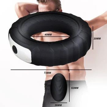 Vibrating Cock Rings Clitoris Stimulation Vibrator Remote Control Sex Toy for Men Male Delay Ejaculation Penis Ring Erotic Toys 4