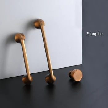 

Zinc Alloy Yellow Bronze Cabinet Handles Kitchen Cupboard Door Pulls Drawer Knobs Fashion Furniture Long Handle Hardware