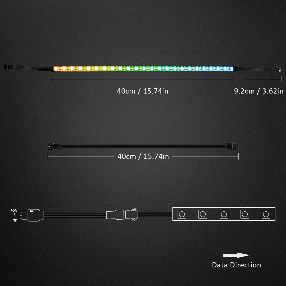 Цифровой светильник WS2812b для ПК ASUS Aura SYNC MSI мистический RGB 3 pin 5V ADD Header на
