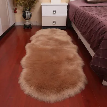 

Soft Faux Fur Wool Carpet For Living Room Artificial Wool Sofa Bed Door Bay Cover Mat Bedroom Rug Window Plush Mattress Carpets