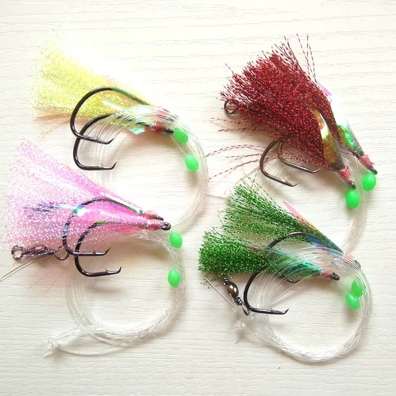 10 packs 4/0 5/0 6/0 7/0 Marin redfin fishing attractor rig sea fishing