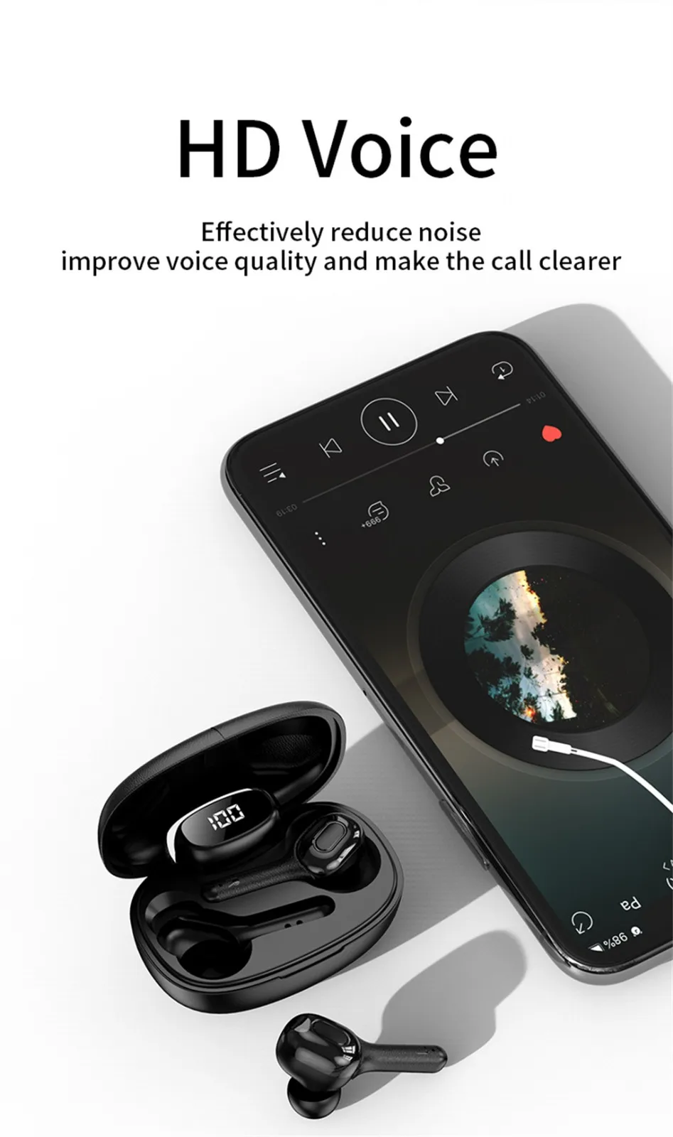 Прямая поставка Bluetooth наушники 9D стерео беспроводные наушники IPX7 водонепроницаемые наушники 3300 мАч светодиодный смарт банк питания держатель для телефона