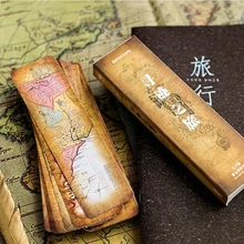 

30Pcs/Pack Vintage Bookmarks Sets For Students Retro Map Style Paper Bookmark School Office Supply DIY Book Page Mark Stationery