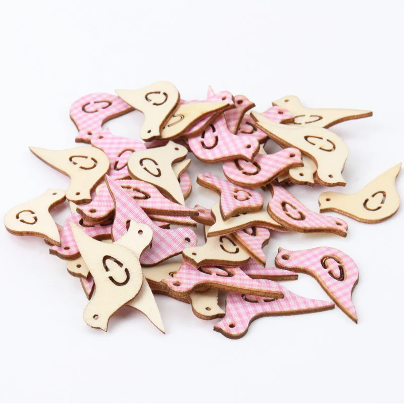 

Children's educational crafts Mixed Pigeon Pattern Wooden Scrapbooking Art Collection Craft for Handmade Accessory 32x18mm 20pcs