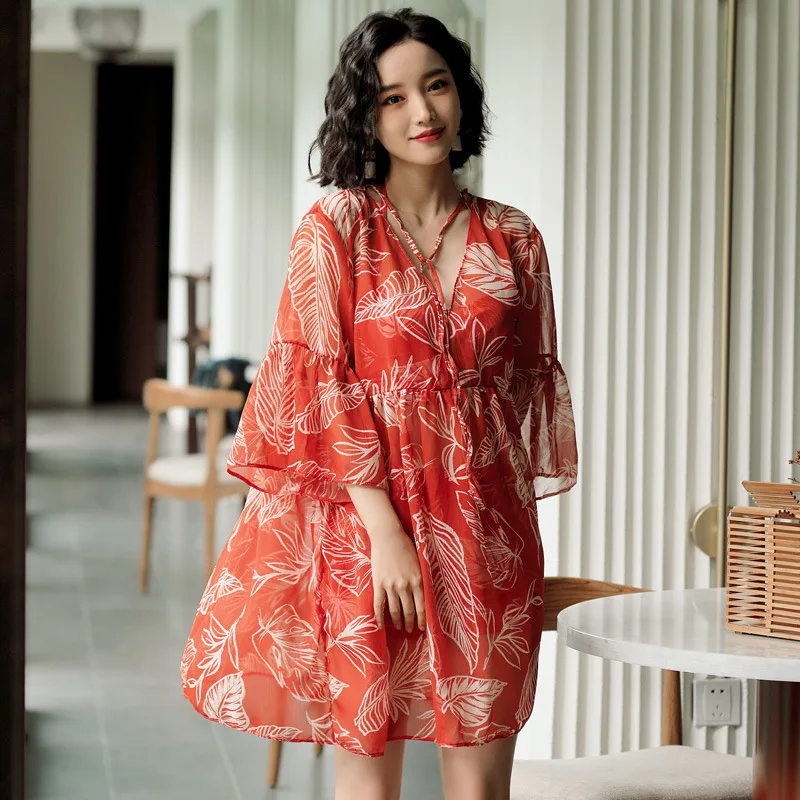 

Large Size Bathing Suit Women's Split Type Three-piece Set Conservative Skirt Fat Mm Swimwear Hot Springs Cover Meat Swimwear Be