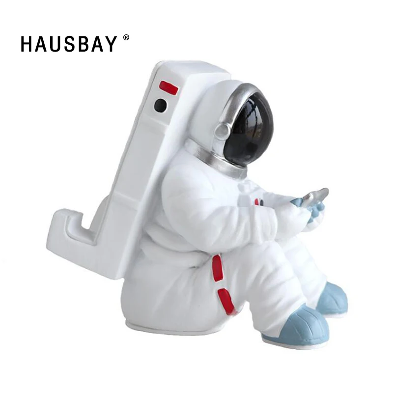 Astronaut Sculpture Phone Storage Holder Spaceman Model Phone Base Holder Desktop Decoration Phone