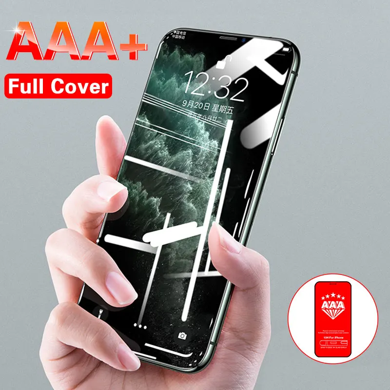 AAA+ Изогнутое полное покрытие из закаленного стекла для iphone 11 PRO MAX защита экрана Защитное стекло для iphone 11 X XR XS MAX стекло