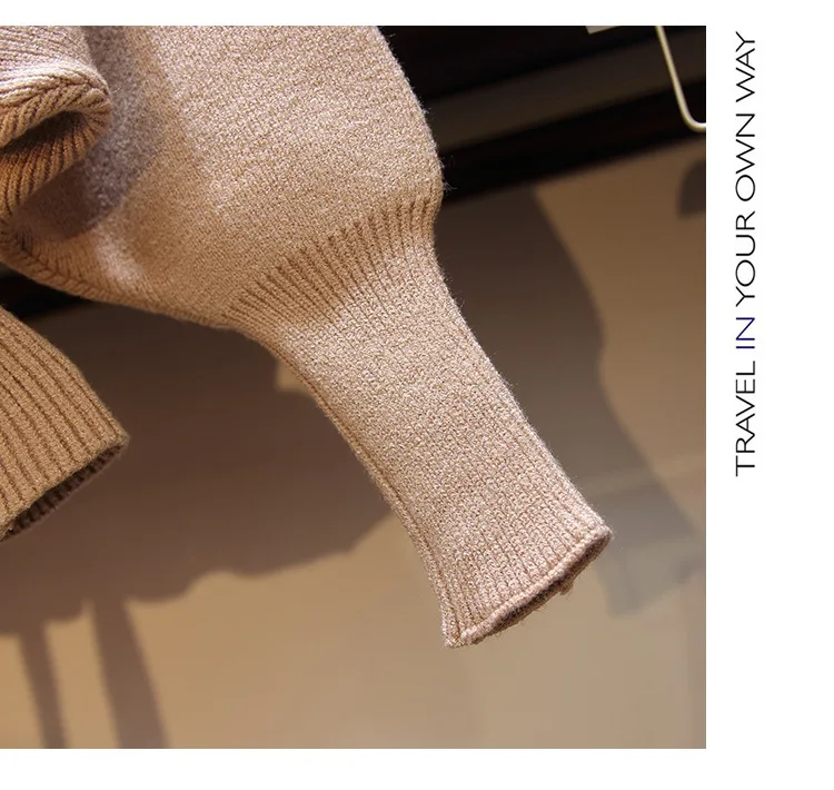 Новинка, осенне-зимний вязаный женский свитер с глубоким v-образным вырезом, рукав летучая мышь, пуловер+ фатиновая юбка, костюм размера плюс, комплект из двух предметов, XXXL