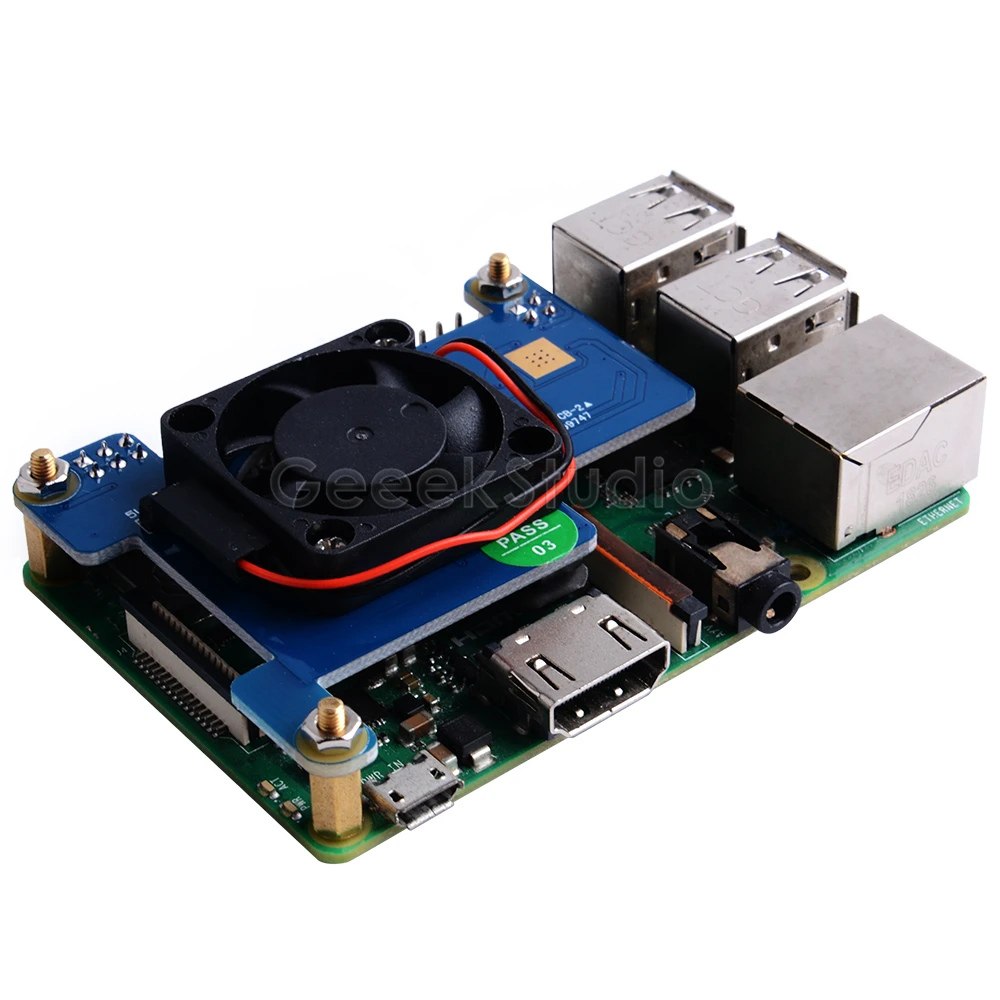 Raspberry Pi PoE HAT модуль питания через Ethernet плата расширения с охлаждающим вентилятором 30x30x7 мм для Raspberry Pi 4B/3B