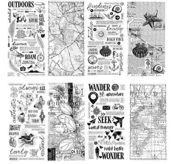 Clear Silicone Stamps for DIY Scrapbooking