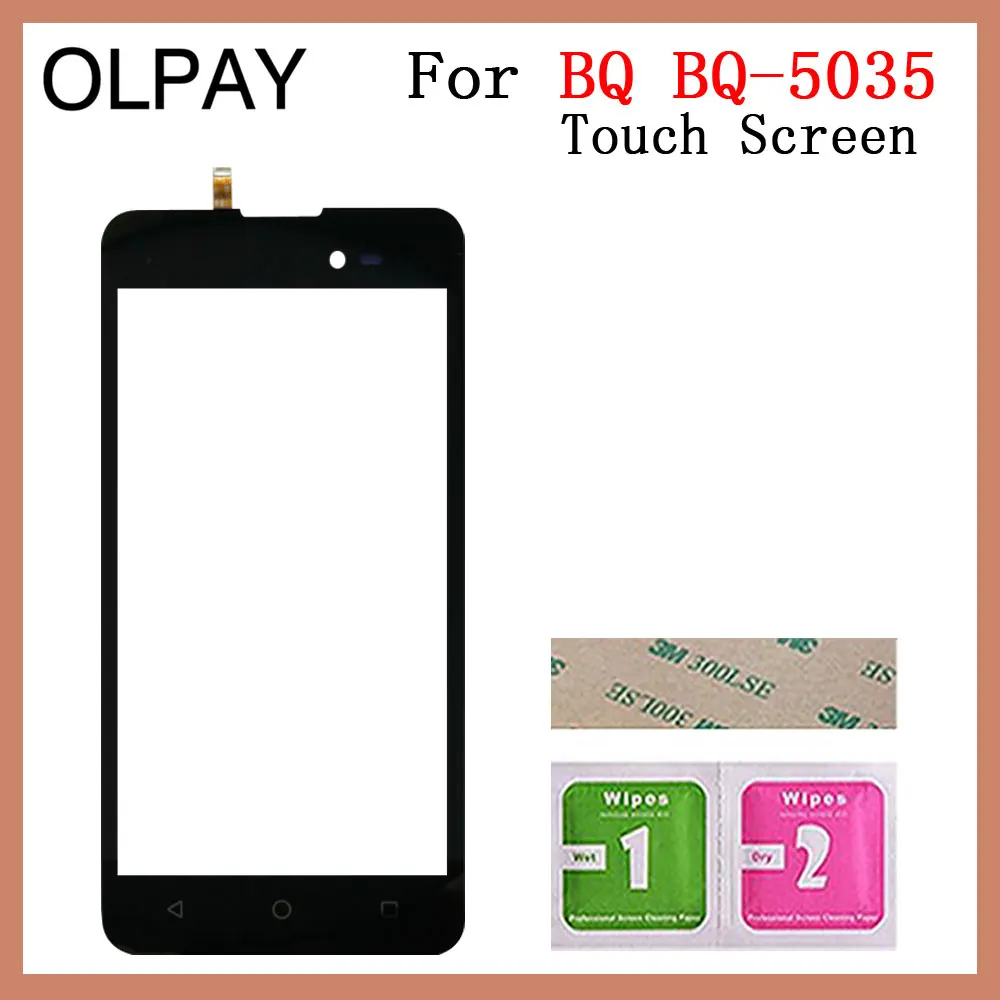 Сенсорный экран 5," дюймов для BQ BQ-5035 Velvet BQ 5035 BQS-5035 сенсорный экран дигитайзер Панель переднее стекло объектив сенсор ремонт - Цвет: Black No Tools