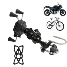 Motorcycle Handlebar Stand Bike Holder Mobile Cell Phone GPS Mount Support Bicycle Phone Moto Rear View Mirror Stand Smartphone