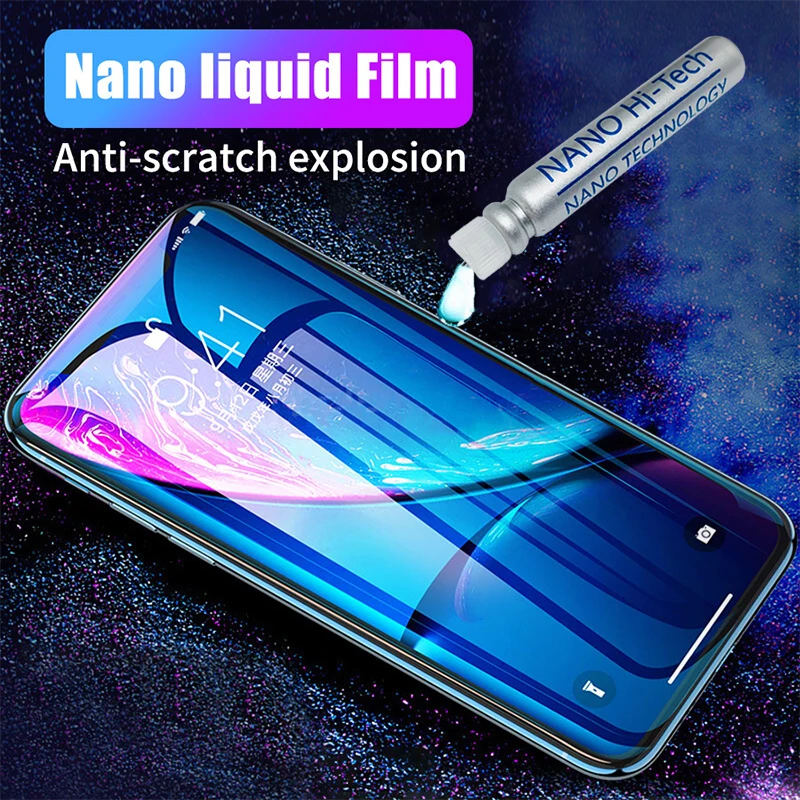 

3Pcs Nano Liquid Universal Tempered Glass For iPhone X XS Max XR Screen Protector Full Cover For Xiaomi huawei Anti-Scratch Film