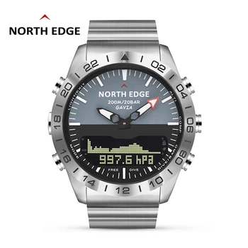 

North Edge Gavia2 Smart Men'S Business Watch Altitude Pressure Depth Wristwatches Dual Display Diving Sports Steel Watch