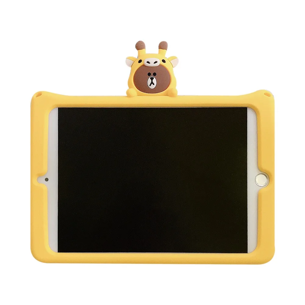 Для iPad 2/3/4/iPad воздуха 1 2 Pro 9,7 чехол в виде милого медведя с рисунком жирафа детский чехол для iPad 9,7 Mini 1/2/3/4/5 мягкая силиконовая подставка чехол s