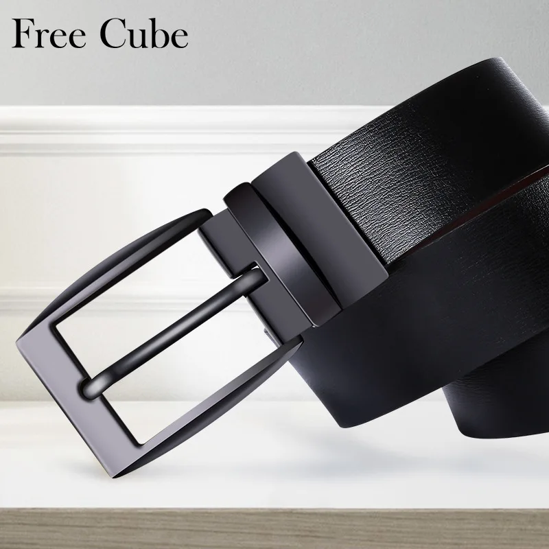 

Needle buckle belt men's belt double-sided Universal belt rotating needle Buckle Head easy to cut short middle-aged versatile