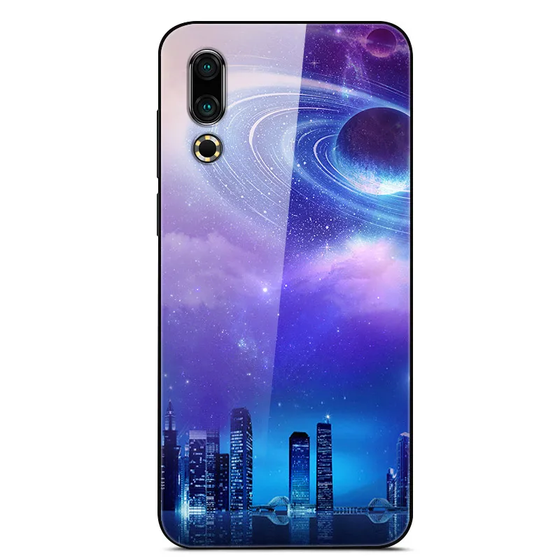 Чехол для Meizu 16 s, чехол из закаленного стекла «Планета космос», стеклянный чехол для Meizu 16 s, Coque Shell для Meizu 16 s 16S Fundas