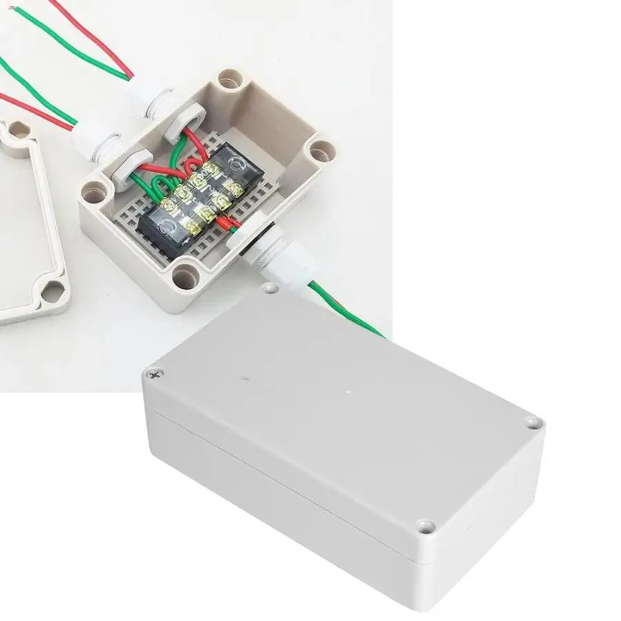 

Power Junction Box Dustproof Waterproof ABS Plastic case Wiring Connection Electronic Project Instrument Enclosure 158x90x46mm