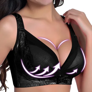

Hot Full Cup Thin Underwear Small Bra Plus Size Wireless Adjustable Lace Women'S Bra Breast Cover B C D Cup Large Size Lace Bras
