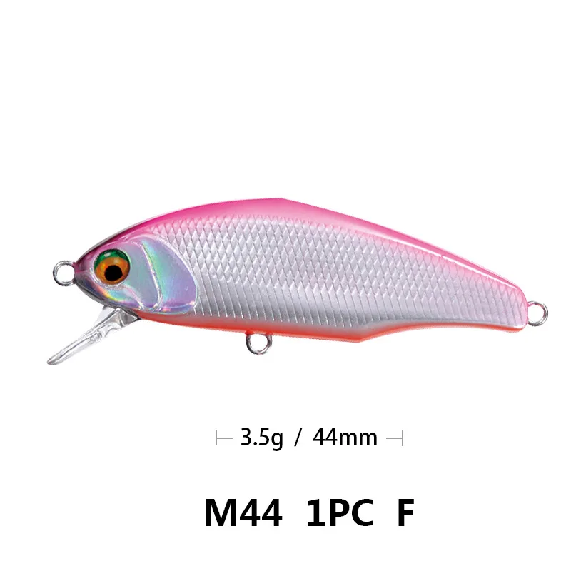 Bassland 45s max мы собрали воедино опускается на дно Minnow приманки для ловли рыбы, 44 мм 3,5 г форель, щука, искусственная приманка жесткая приманка 12 Цветов рыболовные снасти - Цвет: 006
