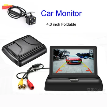 

4.3 inch HD Car Monitor Display Foldable Car Rear view Camera Monitors for DVD Car Back up
