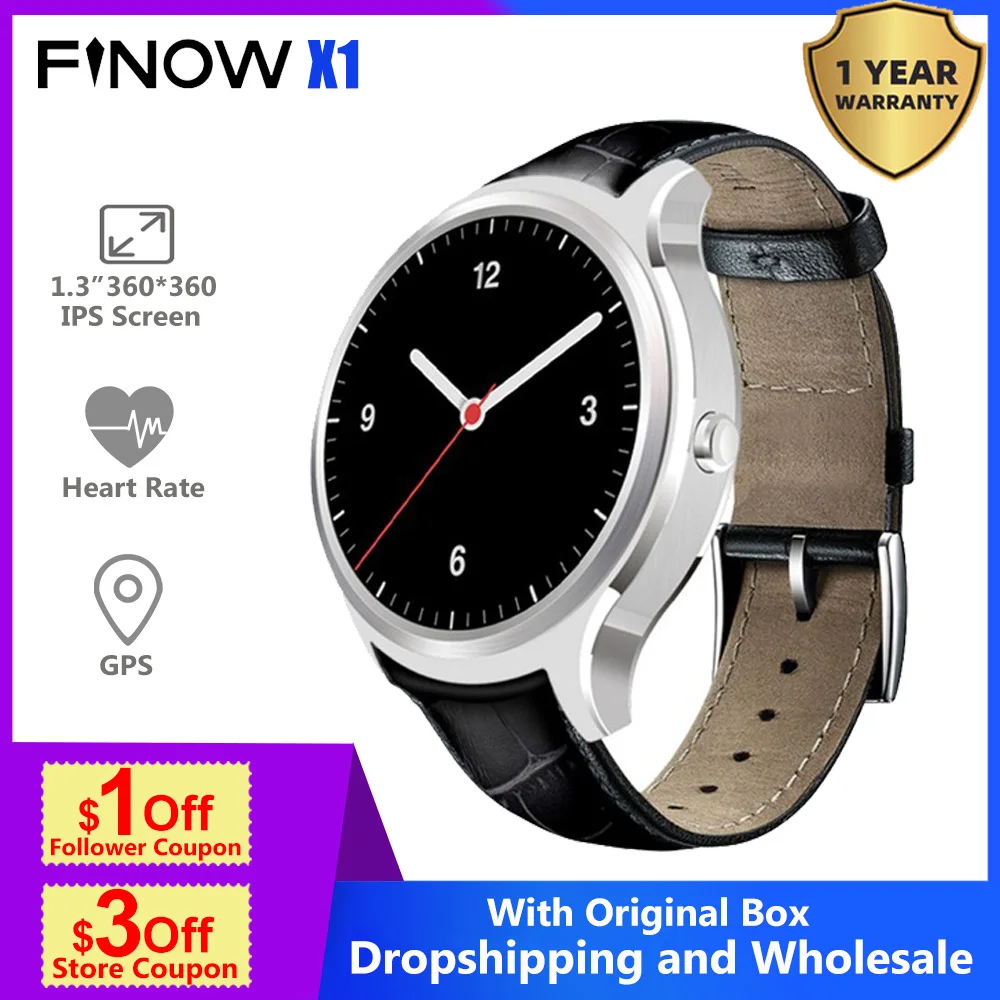 Смарт часы мужские Finow X1 1 3 дюйма 360*360 BT/WIFI/GPS|Смарт-часы| |