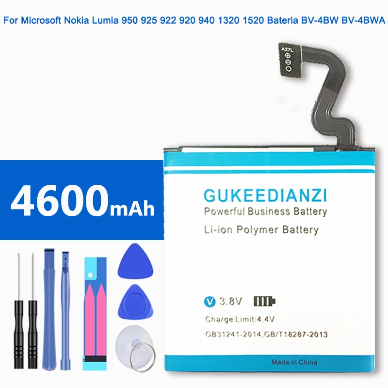 GUKEEDIANZI BP-4GW 4600 мАч батарея для Nokia Lumia 920 запасная батарея для мобильного телефона