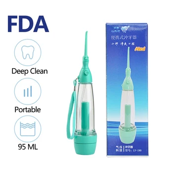 

New Oral Water Flosser Manual Pull Rod Teeth Cleaner Oral Irrigator Home Portable Dental Flosser No Elecricity Water Jetor ABS