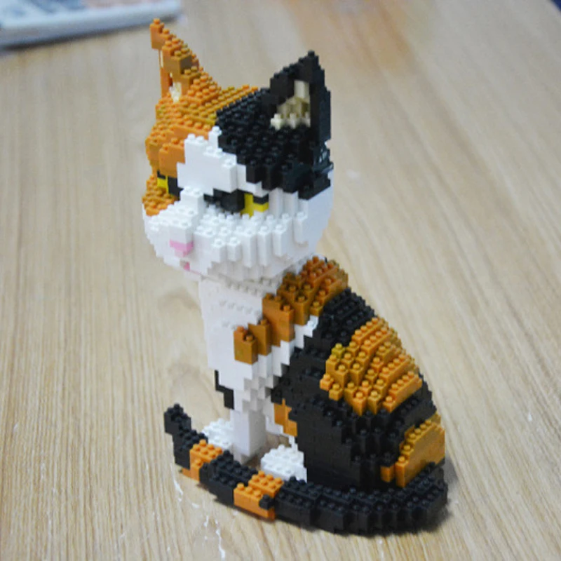 Balody Persian Cat Black Kitten Animal Diamond DIY Mini Building Nano Blocks Toy 