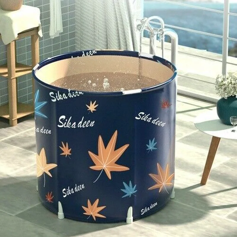 Foldable Bath Barrel for Adults and Children Bath Barrel Whole Body Portable Inflatable Hot Tub