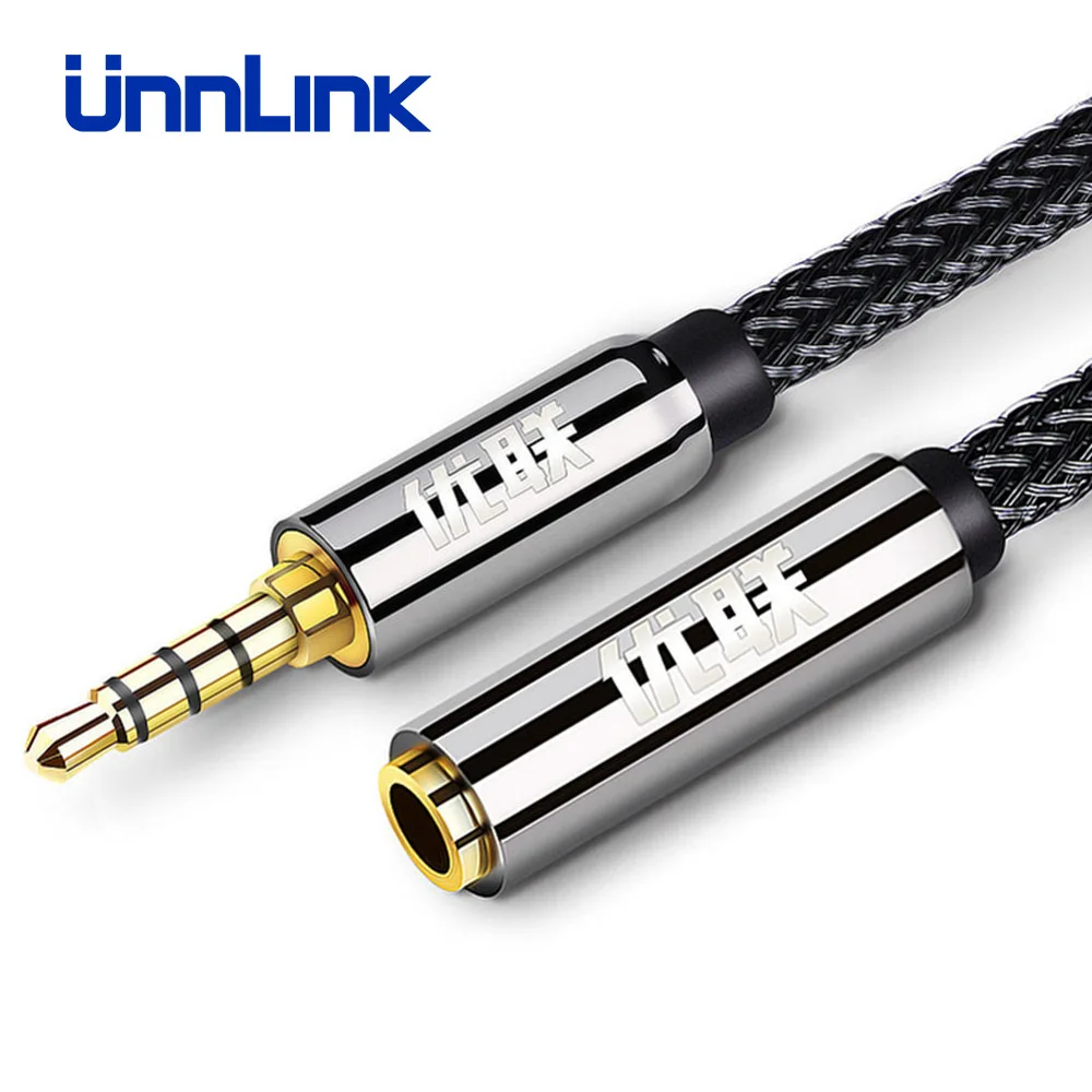 Удлинительный аудиокабель Unnlink разъем 3 5 мм 3/4 Pole Aux микрофон адаптер для