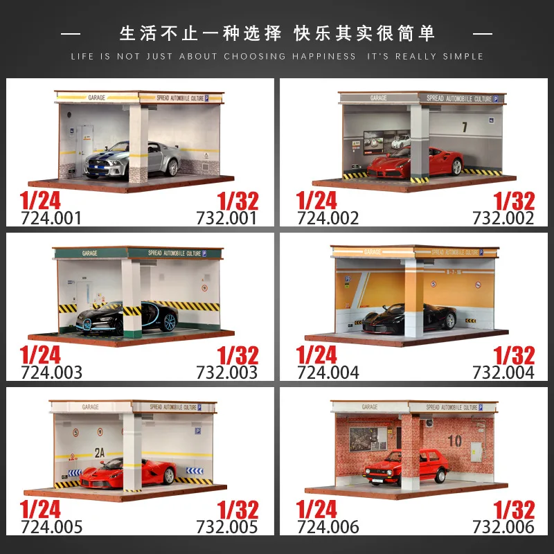 

1:24/1:32 high simulation simulation alloy car model underground garage car parking lot model scene toy dustproof display box