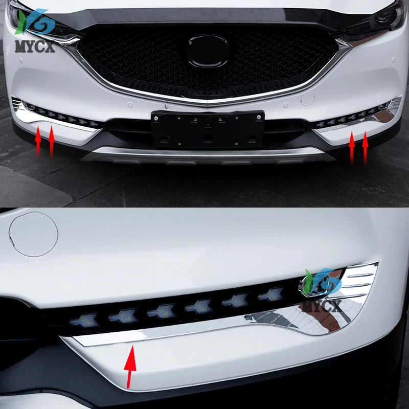 Для Mazda CX5 CX-5 CX 5- аксессуары для передних и задних противотуманных фар крышка рамка отделка ABS Хром Наружное украшение автомобиля Стайлинг