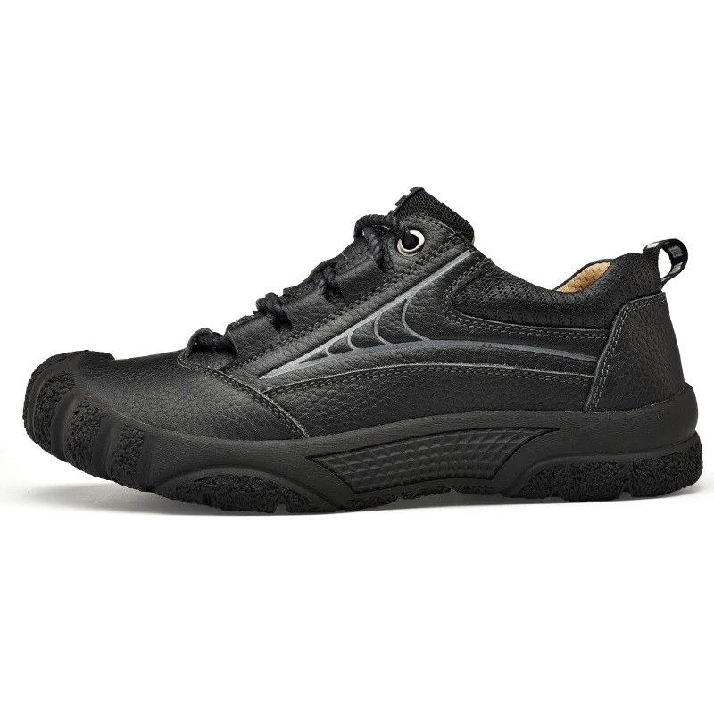Ifrich Мужская обувь для альпинизма наружная скалолазание Мужская обувь из натуральной кожи мужская обувь для походов нескользящая обувь для кемпинга - Цвет: Black