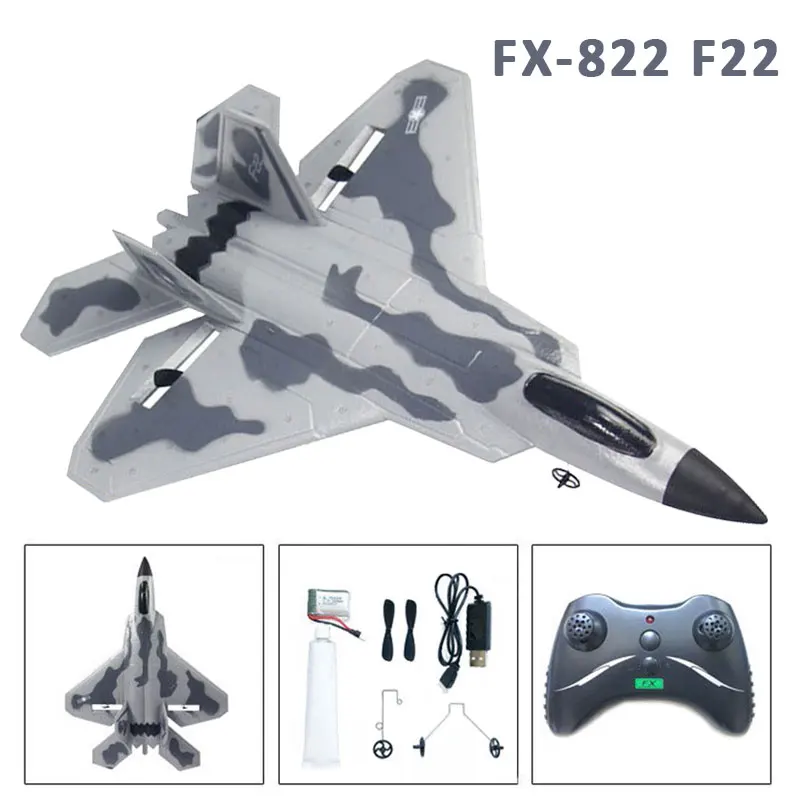 FX-822 F22 RC Plane 2.4GHz RC Airplane EPP RTF with Battery Remote Controller RC Quadcopter Aircraft Model Camouflage Avion RC