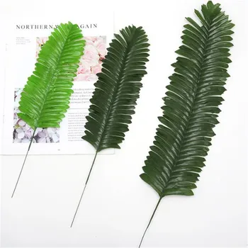 

100Pcs Fake Single Stem Kwai Leaf Simulation Greenery for DIY Flower Arrangement Wedding Background Plant Wall Materials