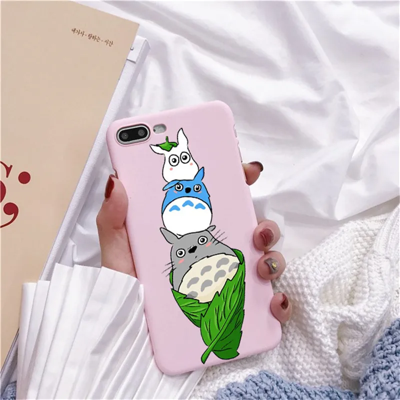 TPU Bonito Тоторо, гибли Аниме Миядзаки Viagem de Chihiro Kaonashi Мягкий ТПУ Caso de Telefone кларо Para iPhone 7 8 Plus 6 5 Max 4 - Цвет: TPU