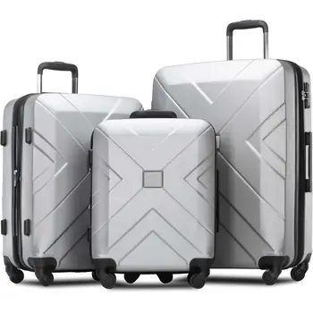 

3 Piece Hardside Expanable Luggage Sets with Spinner Wheels & TSA Lock