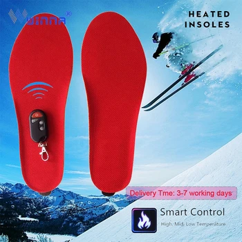 

New Remote Control Heated Insole Winter Outdoor Sports Foot Warm Shoes Boots Breathable Thermal Heating Insoles for Women Men