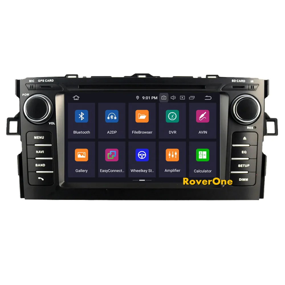Excellent RoverOne Car Accessories For Toyota Auris 2008 - 2012 Android 9.0 4G+64G Auris DVD GPS Navigation Head Unit Radio Stereo 7