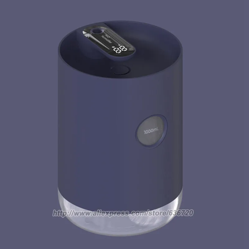 Синий USB переносные увлажнители с ночной Светильник и резервуар для воды - Цвет: Синий