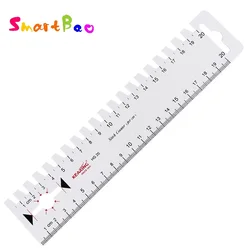 Régua de medida de 20cm, régua pequena de tecido para costura, ferramentas de medição de espessura hg8