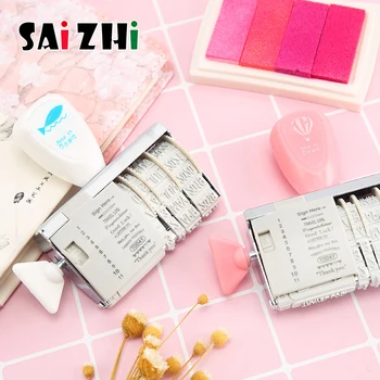 

Saizhi date roller stamp diary stamps for scrapbooking DIY stationery zakka decal material escolar school supplies SZ3711