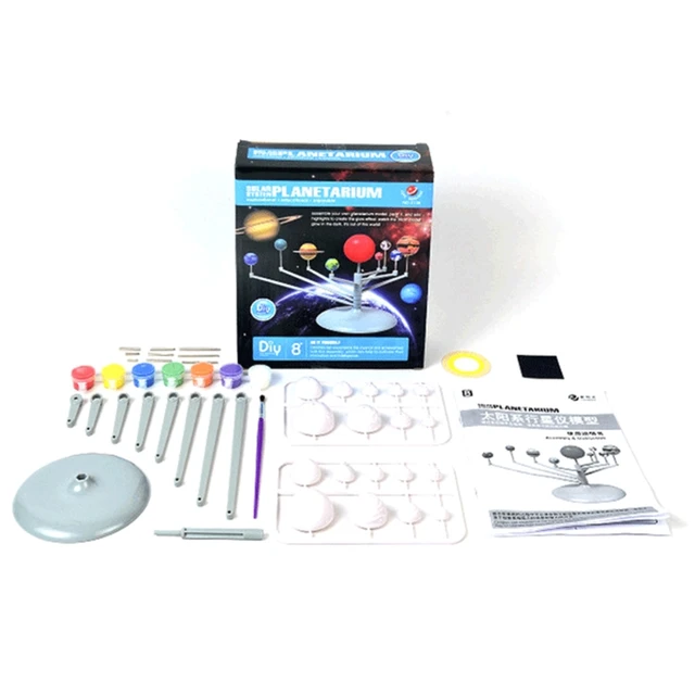 New 1 Set Nine Planets Model Science Diy Assembly Parent-Child Interactive Planetarium Toy Child Intelligence Development 4
