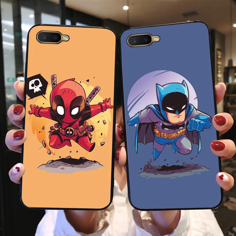 

Thor Groot Case For OPPO RX17 R17 Neo Cartoon Deadpool Black TPU Phone Bags For OPPO A5 A7 AX7 A3S Case Cover R15X K1 Bumper